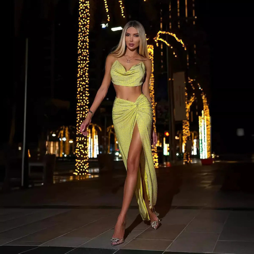 Alluring Flamingo Nights Cocktail Dress – Draped Look