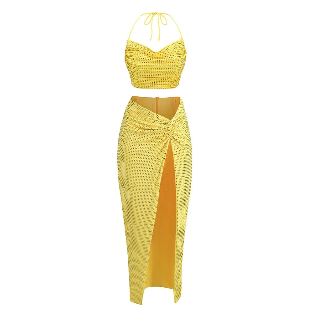 Alluring Flamingo Nights Cocktail Dress – Worn View