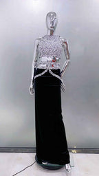 Refined Crystal Zenith Evening Dress – Close Up