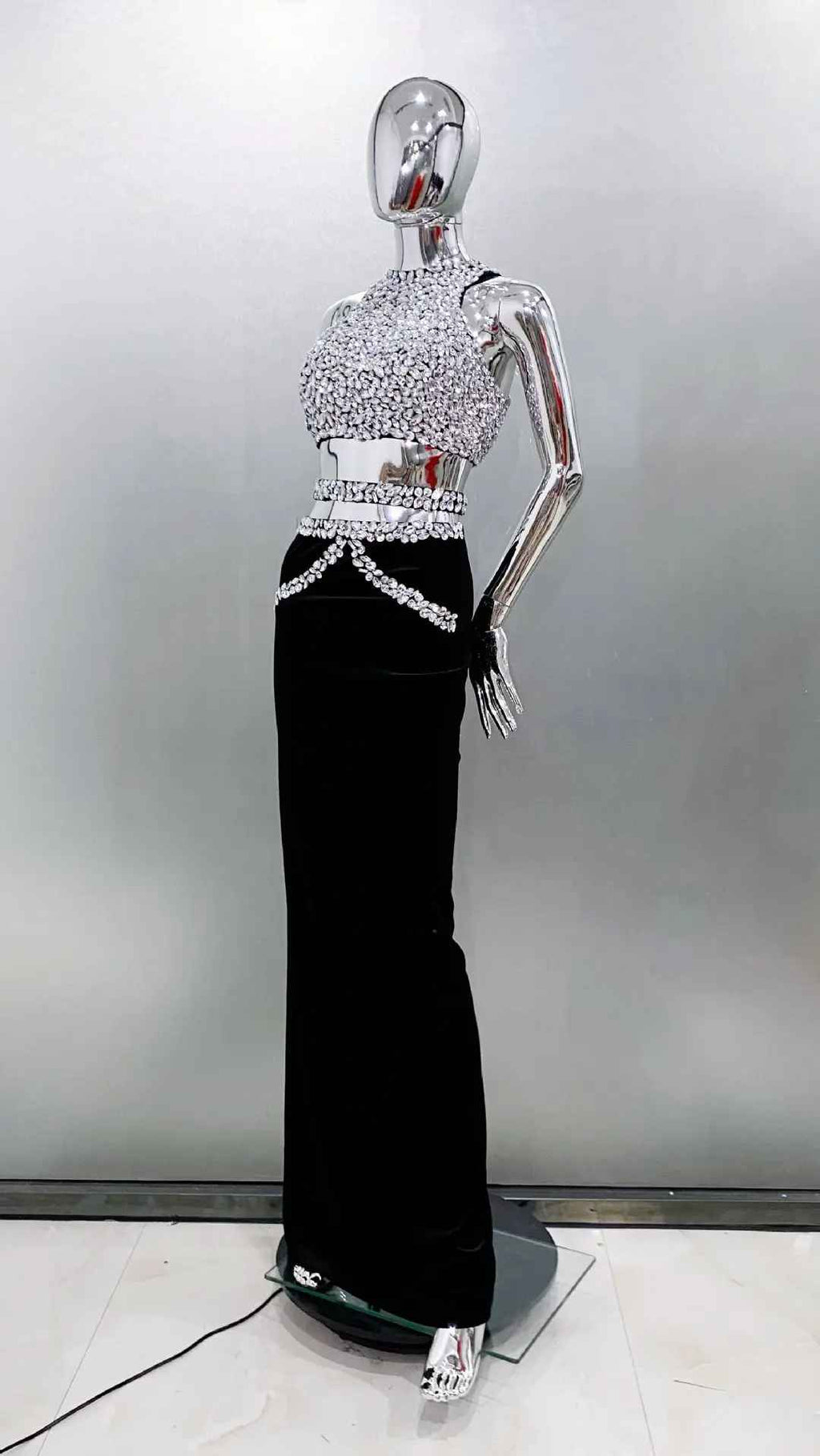 Refined Crystal Zenith Evening Dress – Back View
