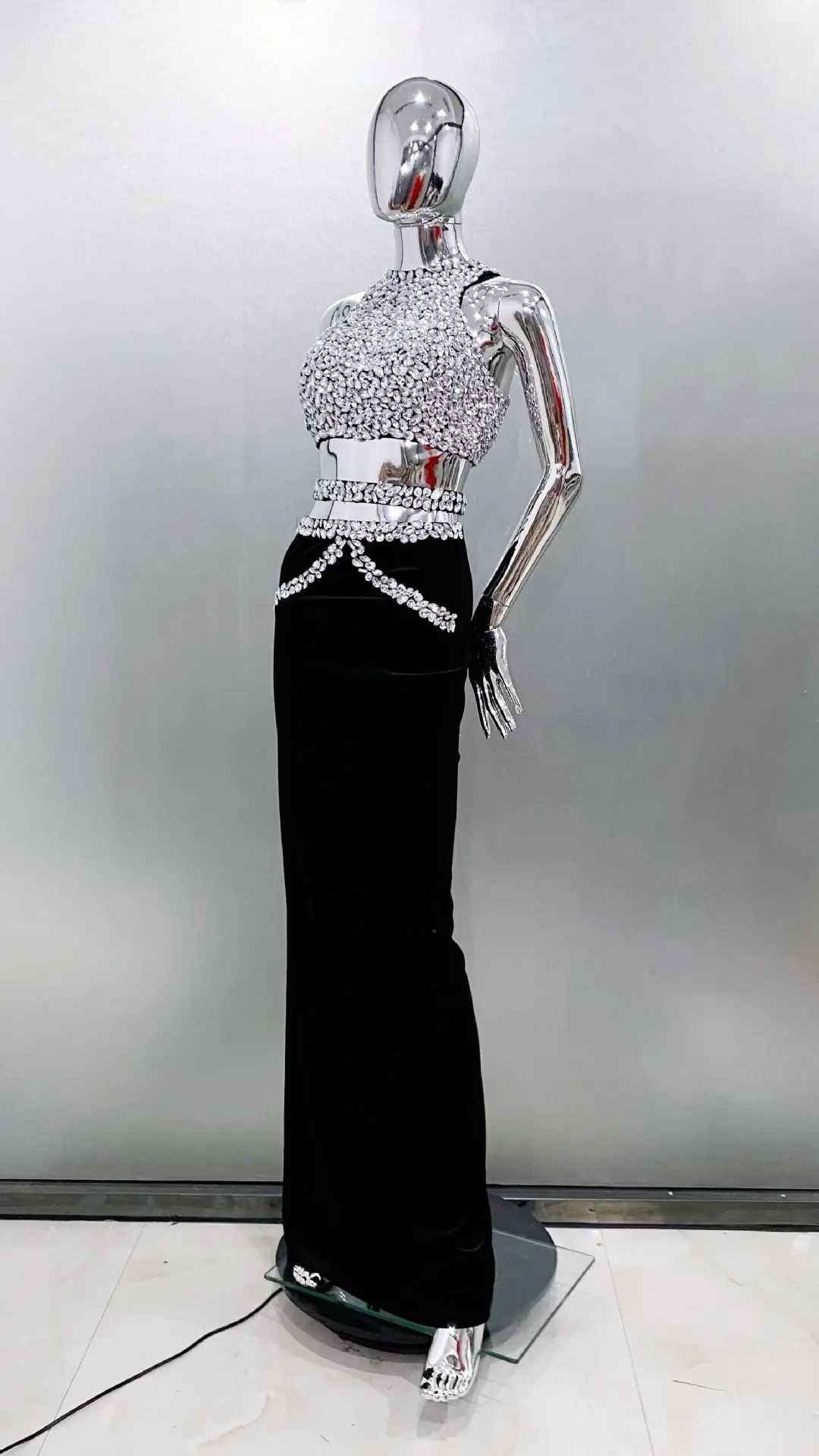 Refined Crystal Zenith Evening Dress – Back View
