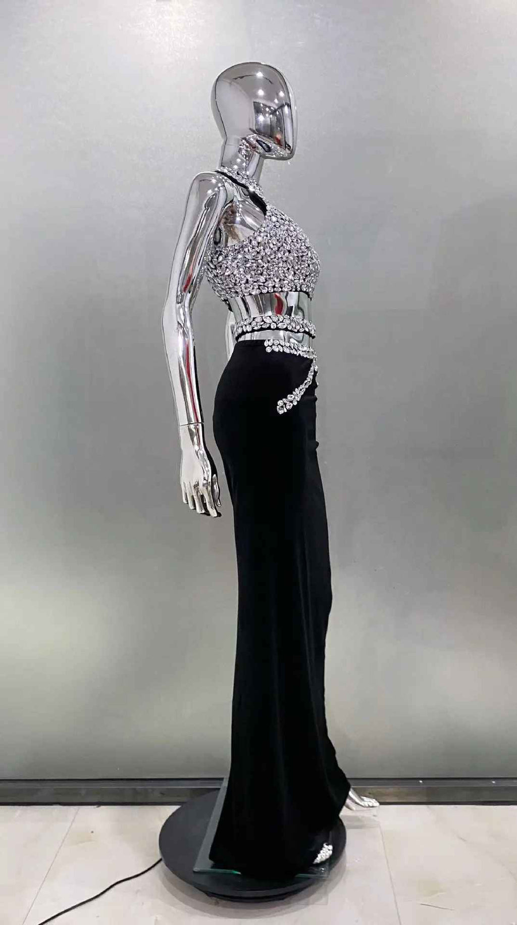 Refined Crystal Zenith Evening Dress – Flow Shot