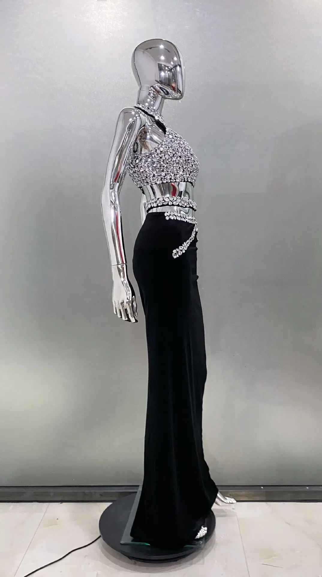 Refined Crystal Zenith Evening Dress – Flow Shot