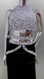 Refined Crystal Zenith Evening Dress – Detail View