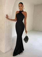 Classic Moonlit Siren Evening Dress – Back View