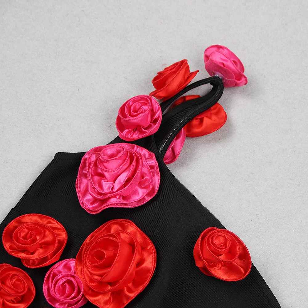 Timeless Crimson Rose Cocktail Dress – Flow Shot