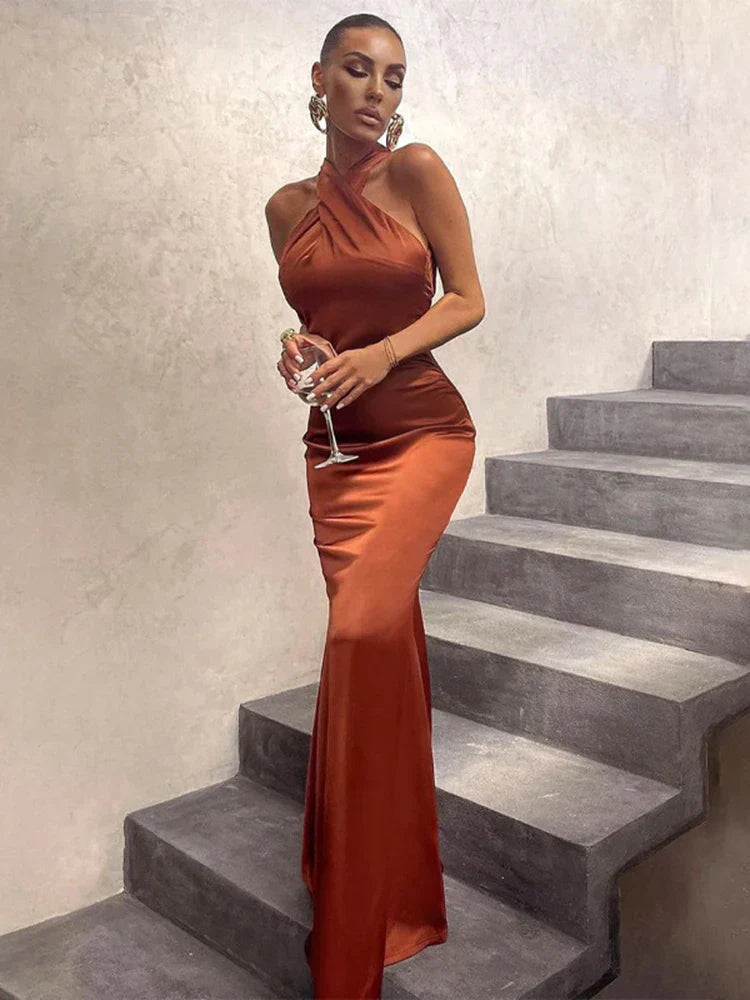 Classic Moonlit Siren Evening Dress – Front View