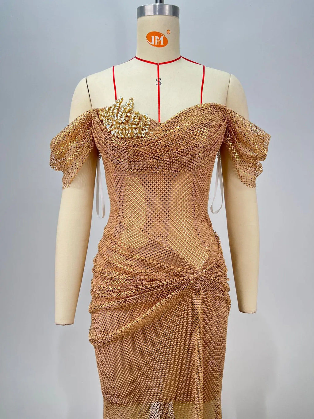 Radiant Aurora Embrace Evening Dress – Detail View
