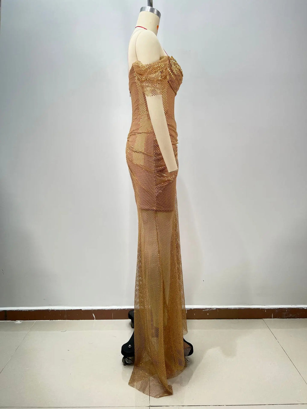 Radiant Aurora Embrace Evening Dress – Close Up