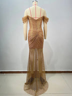 Radiant Aurora Embrace Evening Dress – Back View