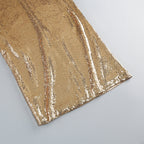 Alluring Gilded Ember Evening Dress – Worn View