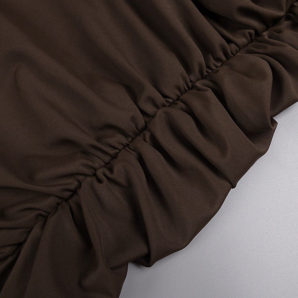 Luxe Crimson Ceremony Evening Dress – Texture Detail