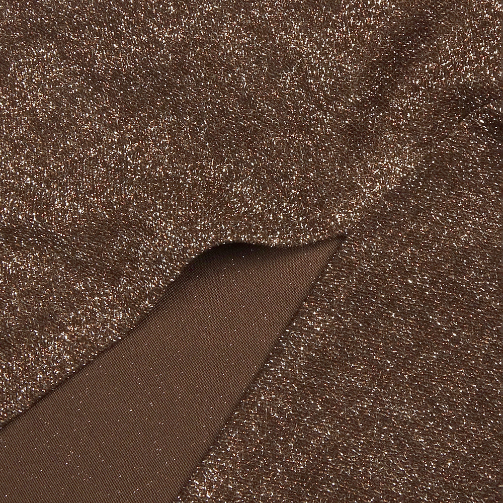 Timeless Umber Veil Evening Dress – Front View
