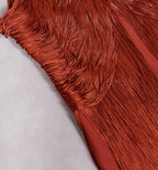 Polished Midnight Fringe Evening Dress – Full Length
