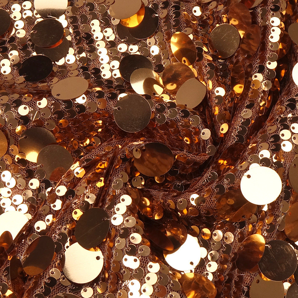Radiant Golden Decadence Evening Dress – Close Up