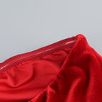 Sophisticated Velvet Whisper Evening Dress – Model View