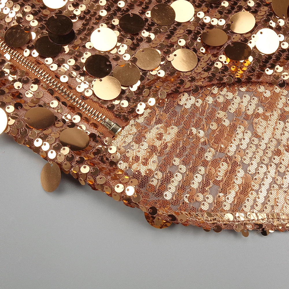 Radiant Golden Decadence Evening Dress – Flow Shot