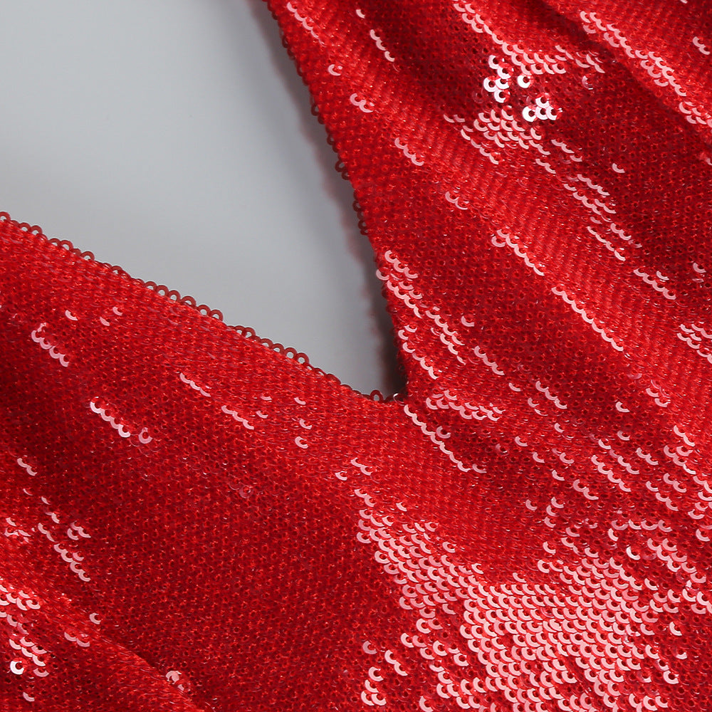 Graceful Crimson Lure Evening Dress – Flow Shot