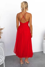 Enchanting Citrine Dream - Dark Evening Dress – Front View