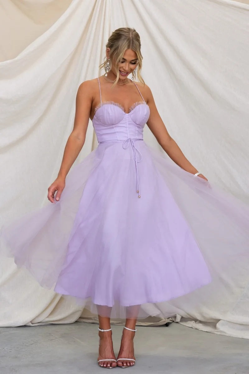 Stunning Citrine Dream - Light Evening Dress – Back View
