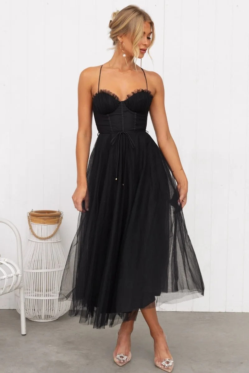 Enchanting Citrine Dream - Dark Evening Dress – Flow Shot