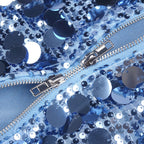 Refined Blue Solstice Evening Dress – Detail View