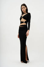 Stunning Quiet Geometry Evening Dress – Side View