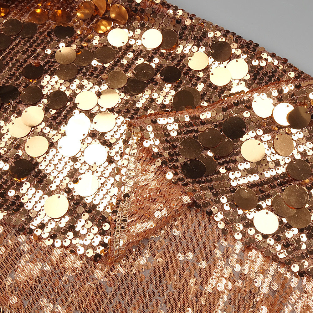 Radiant Golden Decadence Evening Dress – Texture Detail