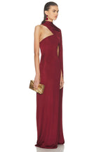 Chic Royal Drift Evening Dress – Detail View