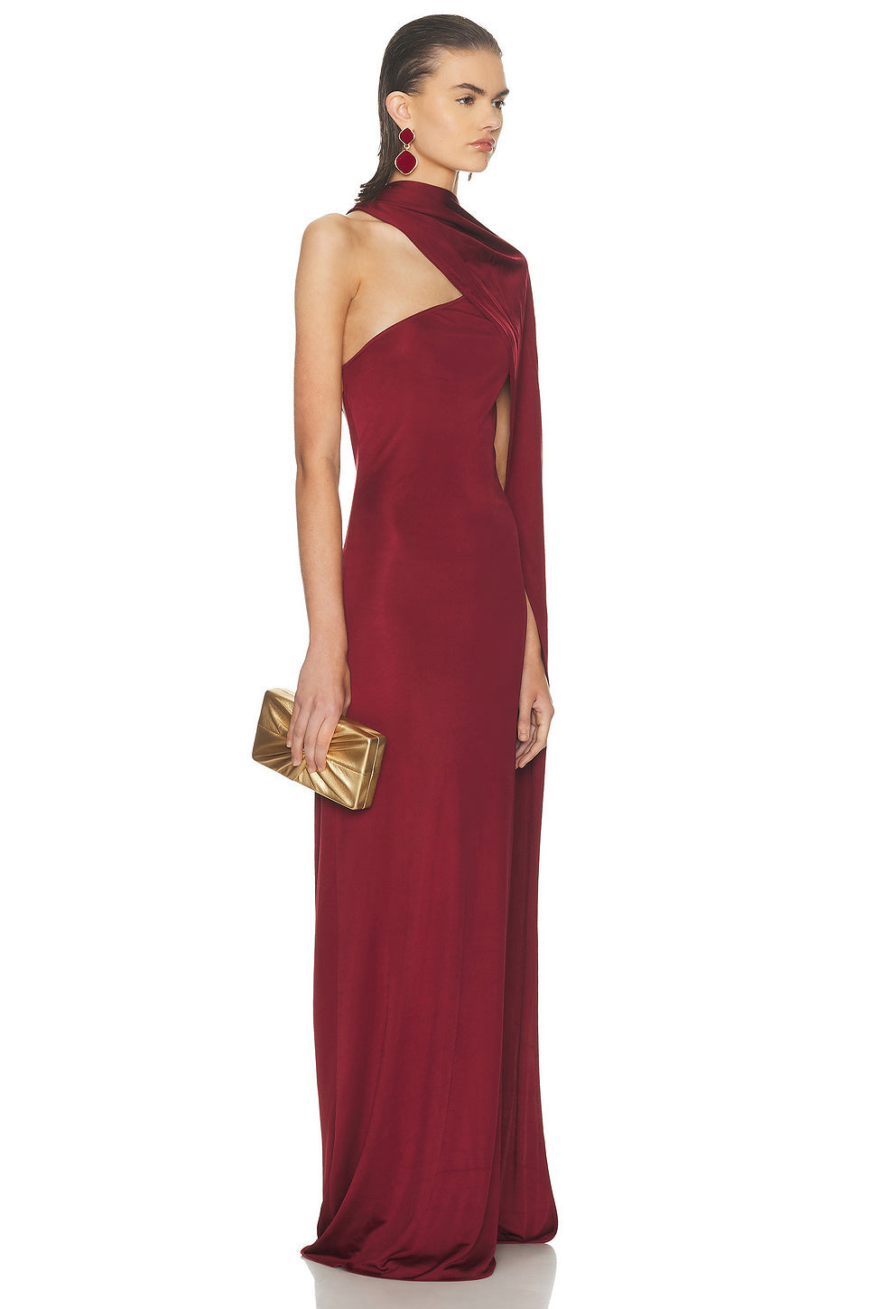 Chic Royal Drift Evening Dress – Detail View