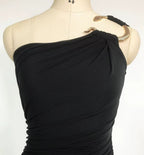 Chic Obsidian Veil Evening Dress – Full Length
