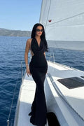Elegant Luna Noir Evening Dress – Front View