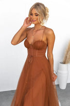 Enchanting Citrine Dream - Dark Evening Dress – Editorial Shot